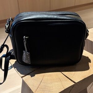 J. Crew Black Leather Crossbody Bag